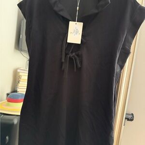 Entro Black Tie-Front Dress